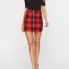 Women's Skirt Bodycon Plaid Skirt Mini Black Red Skirts Winter Print High Waist Fashion Sexy Casual Christmas Street Xmas S M L -Xmas Cothing Store kvtydw1695351127508
