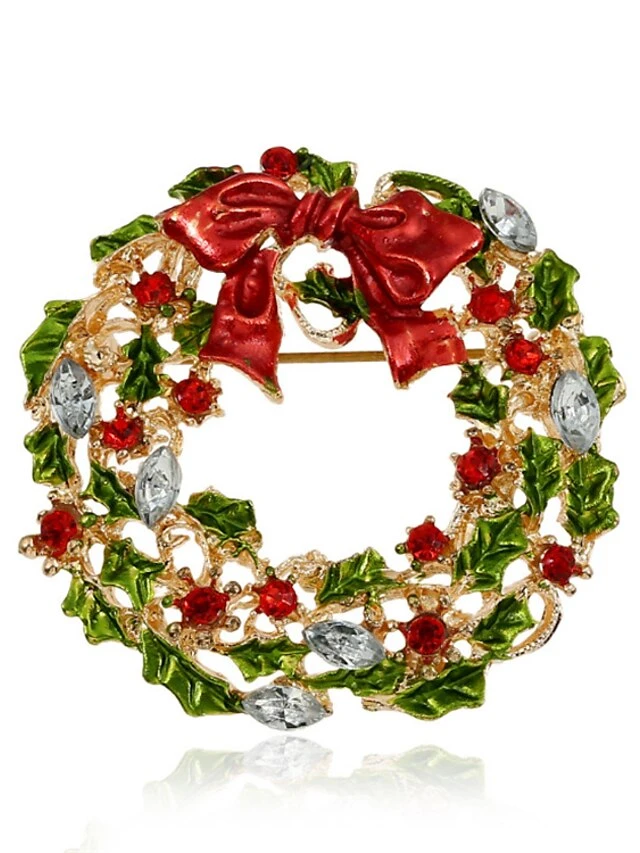 Women's Christmas AAA Cubic Zirconia Brooches Classic Flower Stylish Brooch Jewelry Gold For Xmas Street Gift 4 Women's Christmas AAA Cubic Zirconia Brooches Classic Flower Stylish Brooch Jewelry Gold For Xmas Street Gift - Image 2