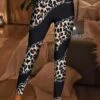 Women's Fleece Pants Leggings Thermal Underwear Ankle-Length Print High Elasticity Casual / Sporty Athleisure Christmas Weekend Xmas Black Blue S M -Xmas Cothing Store kzpvct1666070805808