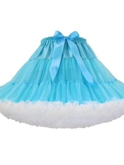 Women's Skirt PetticoatBlack White Pink Blue Skirts Summer Pleated Layered Tulle Lined Tutus Casual Performance Party Christmas One-Size
