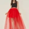 Women's Skirt & Dress Tutu Asymmetrical Chiffon Mesh Black White Red Fuchsia Skirts Summer Layered Tulle Lined Punk & Gothic Long Xmas Party Christmas One-Size -Xmas Cothing Store leqnej1632297088934