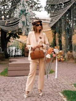 Women's Suits Blazer Office Christmas Work Xmas Spring Fall Coat Regular Fit Thermal Warm Windproof Breathable Stylish Contemporary Modern Style Jacket Long Sleeve Solid Color With Pockets Oversize -Xmas Cothing Store ljkcwo1697699771351