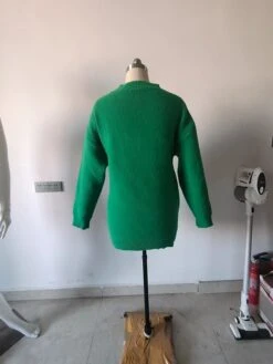 Women's Ugly Christmas Sweater Pullover Sweater Jumper Crew Neck Ribbed Knit Acrylic Knitted Print Fall Winter Outdoor Home Xmas Stylish Casual Soft Long Sleeve Letter White Red Green S M L -Xmas Cothing Store lksjqh1690172095703