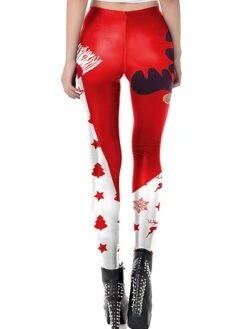 Women's Leggings Full Length Print Micro-elastic Mid Waist Vacation Fashion Christmas SKDK144 SKDK122 S M Fall Winter -Xmas Cothing Store lljexf1696232187793
