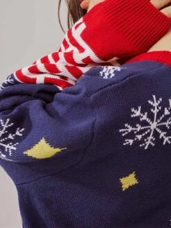 Women's Ugly Christmas Sweater Pullover Sweater Jumper Christmas Sweaters Crew Neck Ribbed Knit Acrylic Embroidered Knitted Fall Winter Regular Outdoor Christmas Holiday Stylish Casual Soft Long -Xmas Cothing Store llrpze1697290674538