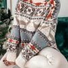Women's Ugly Christmas Sweater Pullover Sweater Jumper Crew Neck Ribbed Knit Polyester Oversized Fall Winter Regular Outdoor Xmas Daily Stylish Casual Soft Long Sleeve Geometric Elk Snowflake