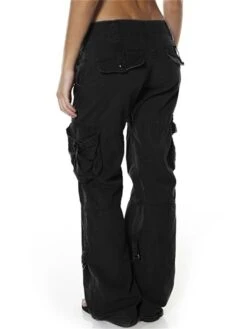 Women's Cargo Pants Wide Leg Pants Trousers Full Length Pocket Active Streetwear Outdoor Xmas Christmas Wine Black S M Winter Autumn / Fall -Xmas Cothing Store lqfwlu1695347093392