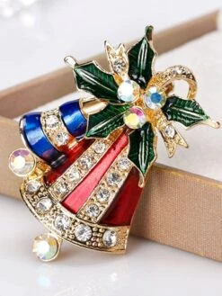 Women's Christmas AAA Cubic Zirconia Brooches Classic Stylish Brooch Jewelry Gold For Xmas Wedding Date -Xmas Cothing Store lqstyg1697162182668