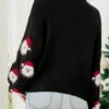 Women's Ugly Xmas Sweater Pullover Sweater Jumper Crew Neck Ribbed Knit Acrylic Knitted Print Fall Winter Outdoor Christmas Holiday Stylish Casual Soft Long Sleeve Santa Claus Black Pink Red S M L -Xmas Cothing Store lrtlmh1667470639796