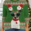 Women's Ugly Christmas Sweater Plus Size Pullover Sweater Jumper Jumper Ribbed Knit Regular Print Animal Crew Neck Stylish Casual Outdoor Xmas Fall Winter Army Green Green XL 2XL 3XL -Xmas Cothing Store lsdvcw1695383351243
