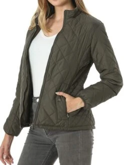 Women's Parka Outdoor Christmas Street Xmas Fall Winter Regular Coat Stand Collar Regular Fit Thermal Warm Windproof Comtemporary Casual Minimalism Jacket Long Sleeve Solid Color With Pockets Full Zip -Xmas Cothing Store lsjlxr1693389141847