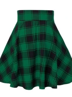 Women's Plaid Skirt Mini Black And White Red Green Skirts Xmas Casual Party Christmas S M L -Xmas Cothing Store ltfqmm1621413241189