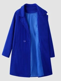 Women's Winter Coat Long Overcoat Christmas Party Wear Double Breasted Lapel Pea Coat Fall Trench Coat Red -Xmas Cothing Store ltxtpc1659942666879