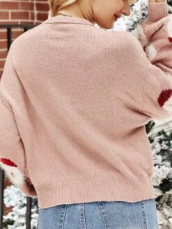 Women's Pullover Crew Neck Knit Nylon Polyester Knitted Fall Winter Christmas Christmas Long Sleeve Animal Black Yellow Light Green S M L -Xmas Cothing Store lwoive1603175519106