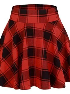 Women's Skirt Christmas Plaid Skirt Mini Red Black Green Skirts Print Fashion Casual Street Daily XL 2XL 3XL