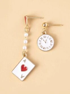 1 Pair Mismatch Earrings For Women's Christmas Work Halloween Alloy Classic Fashion -Xmas Cothing Store lyaumj1681268530180