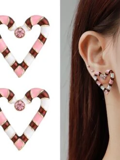 1 Pair Earrings For Women's Christmas Festival Alloy