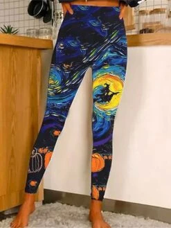 Women's Christmas Leggings Christmas Tree Reindeer Full Length Active Vacation Daily Depression Green Pink S M Fall Winter -Xmas Cothing Store mbmuhs1696232187407