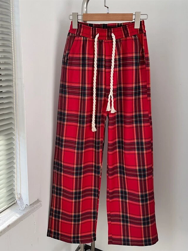 Women's Wide Leg Pants Trousers Full Length Fashion Streetwear Christmas Street Robin's Egg Blue White S M Fall Winter 7 Women's Wide Leg Pants Trousers Full Length Fashion Streetwear Christmas Street Robin's Egg Blue White S M Fall Winter - Image 5