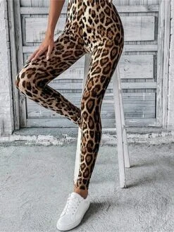 Women's Christmas Leggings Christmas Tree Reindeer Full Length Active Vacation Daily Depression Green Pink S M Fall Winter -Xmas Cothing Store mddmcm1696232176376