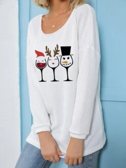 Women's Ugly Christmas Sweater Pullover Sweater Jumper Christmas Sweaters Crew Neck Ribbed Knit Acrylic Embroidered Knitted Fall Winter Regular Outdoor Xmas Daily Stylish Casual Soft Long Sleeve -Xmas Cothing Store mgaane1697290689818
