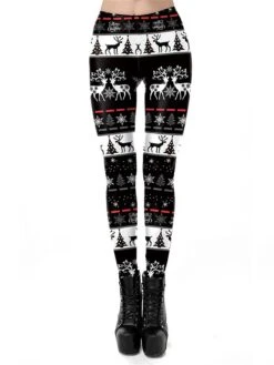Women's Leggings Full Length Print Micro-elastic Mid Waist Vacation Fashion Christmas SKDK144 SKDK122 S M Fall Winter -Xmas Cothing Store mgpdmz1696232173846