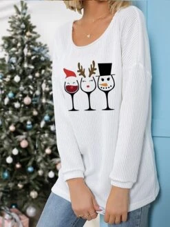 Women's Ugly Christmas Sweater Pullover Sweater Jumper Christmas Sweaters Crew Neck Ribbed Knit Acrylic Embroidered Knitted Fall Winter Regular Outdoor Xmas Daily Stylish Casual Soft Long Sleeve