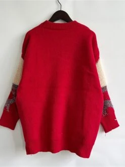 Women's Ugly Christmas Sweater Pullover Sweater Jumper Crew Neck Ribbed Knit Polyester Oversized Fall Winter Regular Outdoor Christmas Daily Stylish Casual Soft Long Sleeve Elk Christmas Tree -Xmas Cothing Store mjjtkl1696903387287