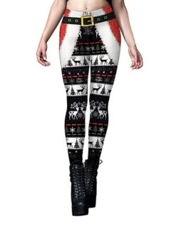 Women's Leggings Full Length Active Fashion Outdoor Christmas Black Red S M Fall Winter 20 Women's Leggings Full Length Active Fashion Outdoor Christmas Black Red S M Fall Winter -Xmas Cothing Store mpmgvv1696752245930