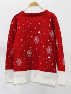 Women's Ugly Christmas Sweater Pullover Sweater Jumper Crew Neck Ribbed Knit Polyester Patchwork Fall Winter Regular Outdoor Xmas Daily Stylish Casual Soft Long Sleeve Elk Snowflake Black Red S 15 Women's Ugly Christmas Sweater Pullover Sweater Jumper Crew Neck Ribbed Knit Polyester Patchwork Fall Winter Regular Outdoor Xmas Daily Stylish Casual Soft Long Sleeve Elk Snowflake Black Red S -Xmas Cothing Store mwjsdo1695111132332