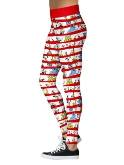 Women's Leggings Xmas Green Wine Red Mid Waist Sports Streetwear Christmas Weekend Print Micro-elastic Ankle-Length Comfort Heart S M L XL / Slim -Xmas Cothing Store ndzjzp1629428685538