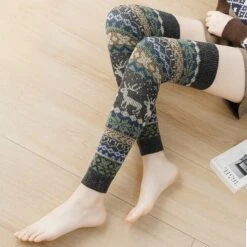 Women's Stockings Christmas Gift Daily Animal Patterned Polyester Acrylic Fibers Rabbit Hair Cosplay Casual Warm Leg Shaping Casual / Daily 1 Pair
