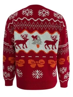 Women's Ugly Christmas Sweater Pullover Sweater Jumper Crew Neck Ribbed Knit Polyester Patchwork Fall Winter Regular Outdoor Christmas Daily Stylish Casual Soft Long Sleeve Elk Snowflake Red Green S -Xmas Cothing Store nicdfk1697103891448
