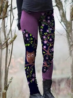 Women's Christmas Leggings Christmas Tree Reindeer Full Length Active Vacation Daily Depression Green Pink S M Fall Winter -Xmas Cothing Store nigzif1696232182084