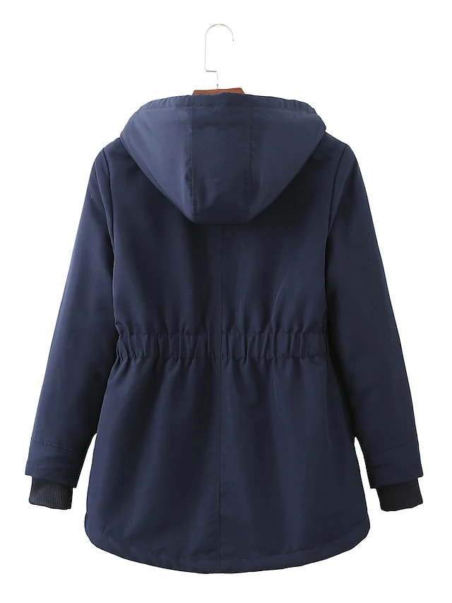 Women's Winter Coat Thicken Puffer Jacket Warm Fleece Parka With Hood Christmas Pink Waterproof Zipper Drawstring Heated Coat With Pocket Classic Outdoor Windproof Outerwear Red 12 Women's Winter Coat Thicken Puffer Jacket Warm Fleece Parka With Hood Christmas Pink Waterproof Zipper Drawstring Heated Coat With Pocket Classic Outdoor Windproof Outerwear Red - Image 10