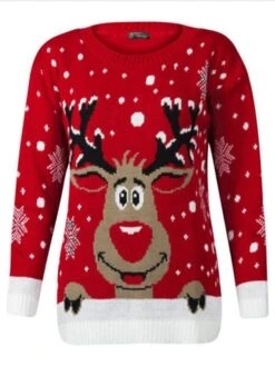 Women's Ugly Christmas Sweater Pullover Sweater Jumper Crew Neck Ribbed Knit Polyester Patchwork Fall Winter Regular Xmas Daily Going Out Stylish Casual Soft Long Sleeve Elk Snowflake Black Red -Xmas Cothing Store njprwo1695209495587