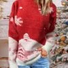Women's Ugly Christmas Sweater Pullover Sweater Jumper Turtleneck Ribbed Knit Polyester Knitted Fall Winter Xmas Holiday Stylish Casual Soft Long Sleeve Christmas Tree Snowflake Red Green S M L -Xmas Cothing Store nldcsb1663232346297