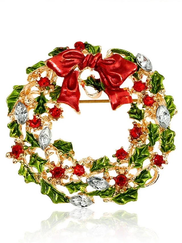 Women's Christmas AAA Cubic Zirconia Brooches Classic Flower Stylish Brooch Jewelry Gold For Xmas Street Gift 3 Women's Christmas AAA Cubic Zirconia Brooches Classic Flower Stylish Brooch Jewelry Gold For Xmas Street Gift