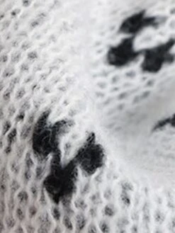 Women's Ugly Christmas Sweater Pullover Sweater Jumper Crew Neck Ribbed Knit Polyester Patchwork Fall Winter Regular Outdoor Christmas Daily Stylish Casual Soft Long Sleeve Heart Elk White S M L -Xmas Cothing Store nrvzrh1697103885694