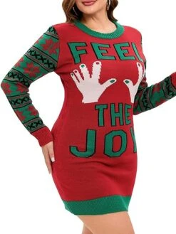 Women's Ugly Christmas Sweater Pullover Sweater Jumper Crew Neck Ribbed Knit Polyester Knitted Print Fall Winter Regular Outdoor Xmas Holiday Daily Stylish Casual Long Sleeve Santa Claus Wine Red -Xmas Cothing Store nvgaze1697290862831