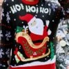 Women's Ugly Christmas Sweater Pullover Sweater Jumper Turtleneck Ribbed Knit Acrylic Patchwork Fall Winter Regular Xmas Daily Going Out Stylish Casual Soft Long Sleeve Santa Claus Black Red S M -Xmas Cothing Store nxalul1695029170825