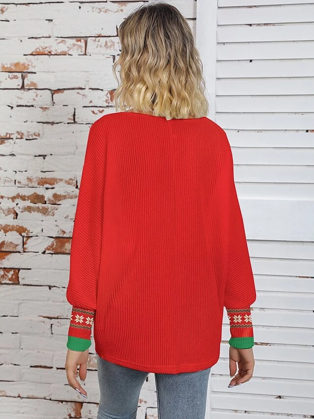 Women's Ugly Christmas Sweater Cardigan Sweater Jacket Crew Neck Ribbed Knit Polyester Button Knitted Print Fall Winter Short Outdoor Xmas Holiday Daily Stylish Casual Long Sleeve Animal Wine 5 Women's Ugly Christmas Sweater Cardigan Sweater Jacket Crew Neck Ribbed Knit Polyester Button Knitted Print Fall Winter Short Outdoor Xmas Holiday Daily Stylish Casual Long Sleeve Animal Wine - Image 3