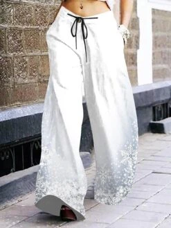 Women's Pants Trousers Palazzo Pants Full Length Pocket Casual Christmas Casual Daily Wear Transparent Blue Milk White S M Spring, Fall, Winter, Summer 9 Women's Pants Trousers Palazzo Pants Full Length Pocket Casual Christmas Casual Daily Wear Transparent Blue Milk White S M Spring, Fall, Winter, Summer -Xmas Cothing Store obiexn1695204812150