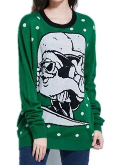 Women's Ugly Christmas Sweater Pullover Sweater Jumper Christmas Sweaters Crew Neck Ribbed Knit Acrylic Knitted Fall Winter Regular Outdoor Christmas Daily Stylish Casual Soft Long Sleeve Polka Dot -Xmas Cothing Store ofcezx1697290673311