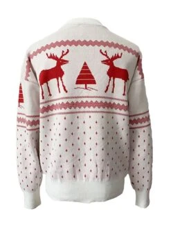 Women's Ugly Christmas Sweater Pullover Sweater Jumper Crew Neck Crochet Knit Polyester Knitted Fall Winter Outdoor Christmas Holiday Stylish Casual Soft Long Sleeve Elk Xmas Tree White Red Green -Xmas Cothing Store ogstva1667528985488