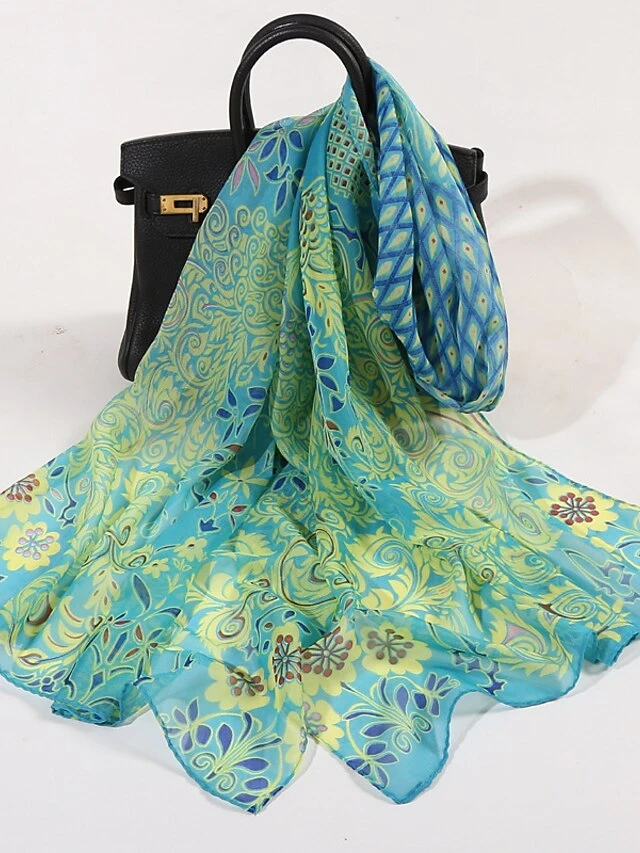 Women's Scarves Satin Scarves Christmas Halloween Gift Tie Dye Chiffon Vacation Classical Casual Outdoor Casual Casual / Daily 1 PC 3 Women's Scarves Satin Scarves Christmas Halloween Gift Tie Dye Chiffon Vacation Classical Casual Outdoor Casual Casual / Daily 1 PC