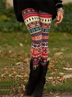 Women's Christmas Leggings Christmas Tree Reindeer Full Length Active Vacation Daily Depression Green Pink S M Fall Winter -Xmas Cothing Store oqfiwy1696232183871
