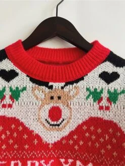 Women's Ugly Christmas Sweater Pullover Sweater Jumper Crew Neck Ribbed Knit Polyester Oversized Fall Winter Regular Outdoor Christmas Daily Stylish Casual Soft Long Sleeve Letter Elk Christmas Tree -Xmas Cothing Store oqrnwl1696823478975