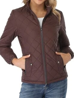 Women's Parka Outdoor Christmas Street Xmas Fall Winter Regular Coat Stand Collar Regular Fit Thermal Warm Windproof Comtemporary Casual Minimalism Jacket Long Sleeve Solid Color With Pockets Full Zip -Xmas Cothing Store oxeqdk1693389129862