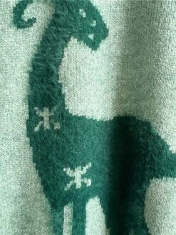 Women's Ugly Christmas Xmas Sweater Pullover Sweater Jumper Crew Neck Crochet Knit Polyester Knitted Fall Winter Christmas Holiday Stylish Casual Soft Long Sleeve Animal Pink Red Green S M L -Xmas Cothing Store pdruvu1659955131171